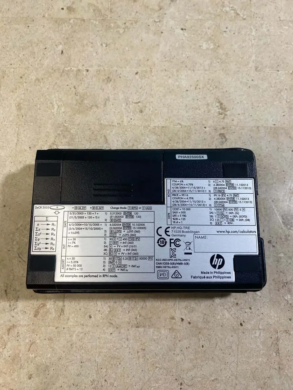 HP 12c Platinum Financial Calculator with Leather Case